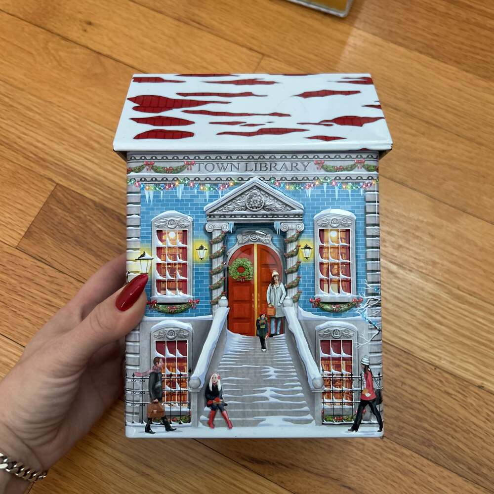 Harry London Christmas Village Post Office Empty Tin